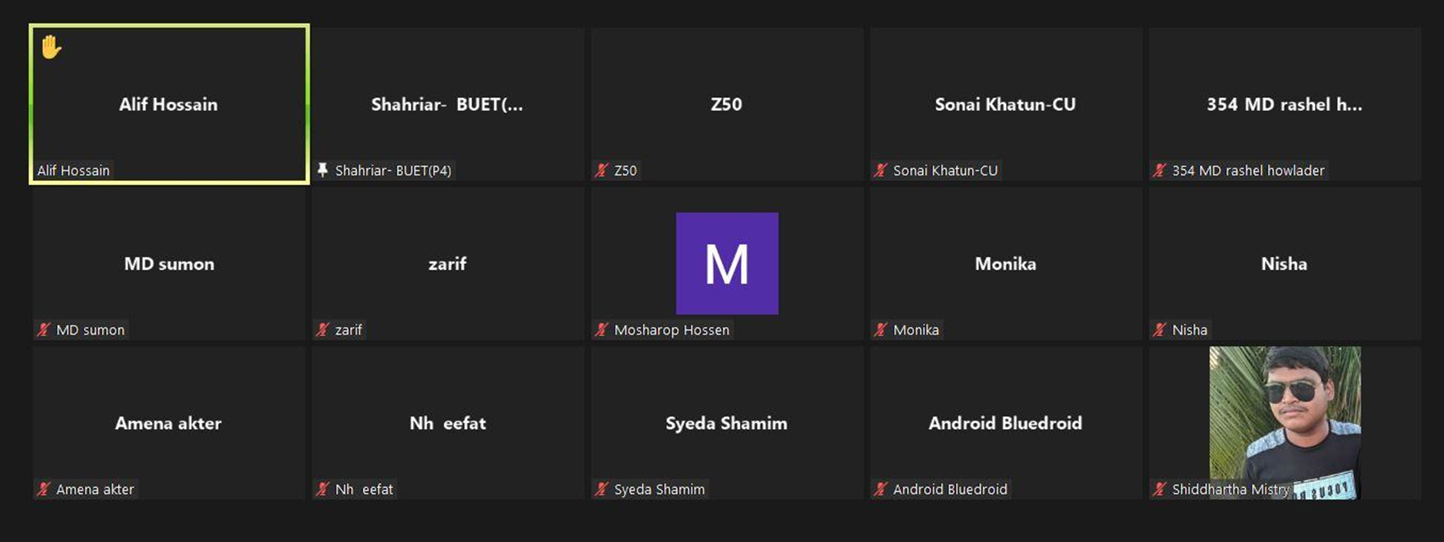 BUET Zoom meeting